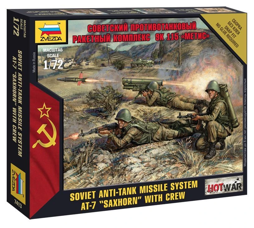 Soviet Anti-Tank Missile System Metis Assembly Model with Crew