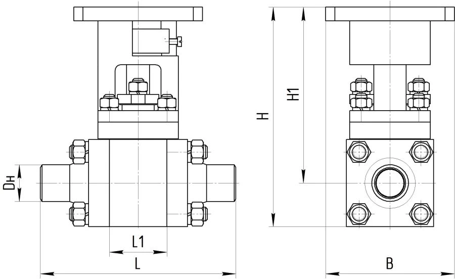 Steel Ball Valve ATEK.491811.014 for Pipeline Isolation