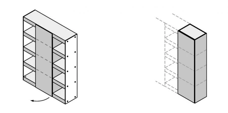 Wooden Office Cabinet - Glass.Go Furniture Set