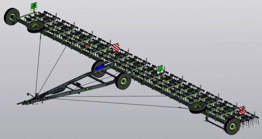 Medium Spring Harrow VELES BS-18.M for Soil Moisture Preservation