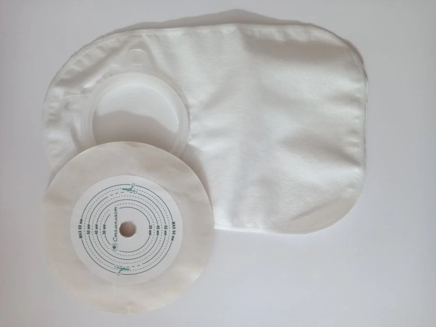 Two-component Undrainable Stomplast Colostomy Bag with Soft Backing