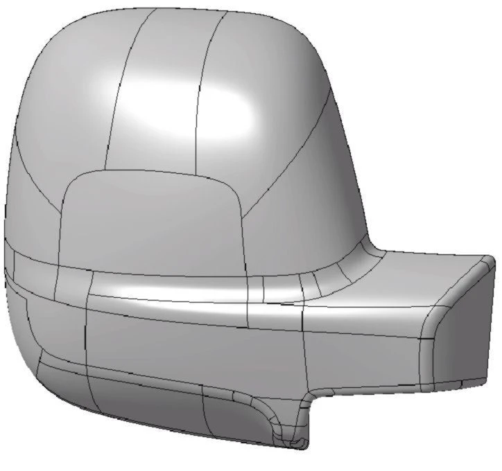 Right Primed Mirror Cover for Vehicles M1 and N1 - 1679995381