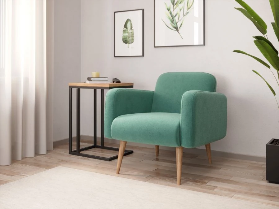 Wilber Armchair LD.306010.000 (Light Green, UNI IDEA 1043 Fabric)