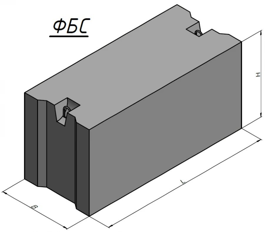 Heavy Concrete Foundation Block for Basement Walls FBS24.6.6