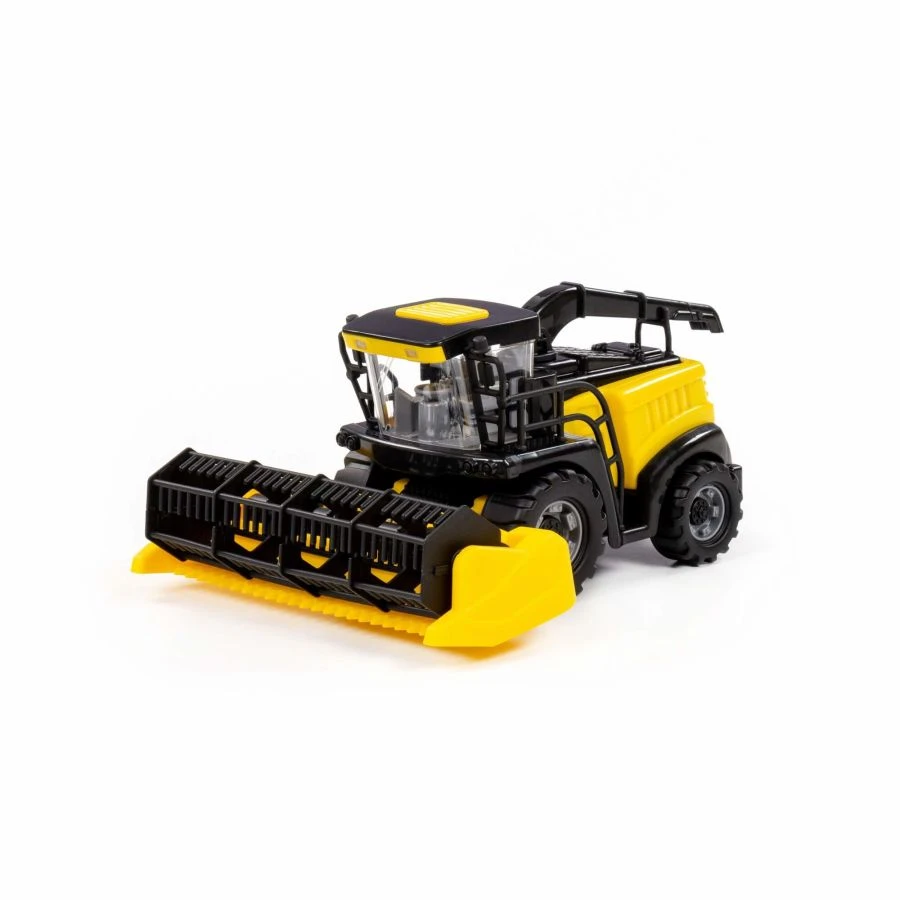 Detailed Yellow Toy Combine Harvester for Kids with Moving Parts - Polesie No. 1