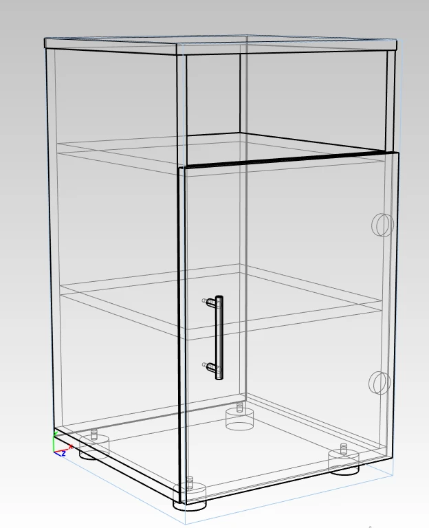 Semi-Open Cabinet with Door