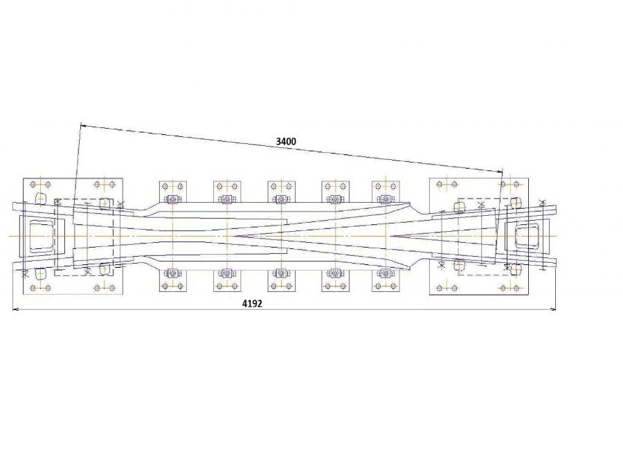 R65 Type Crosspiece for Switch Installation Model 1088.00.000-02