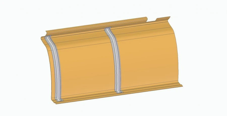 Left Rear Ceiling Panel for LIAZ 621320 - Component 621320-5702245-10