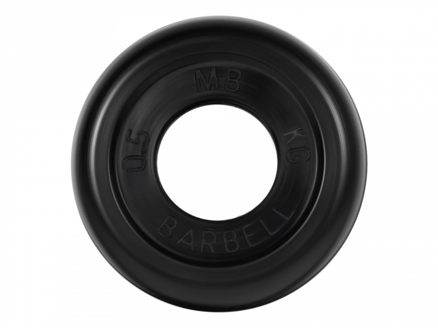 Rubber-coated Standard Disc, Black, 31mm, 0.5kg - MB-PltB31-0.5