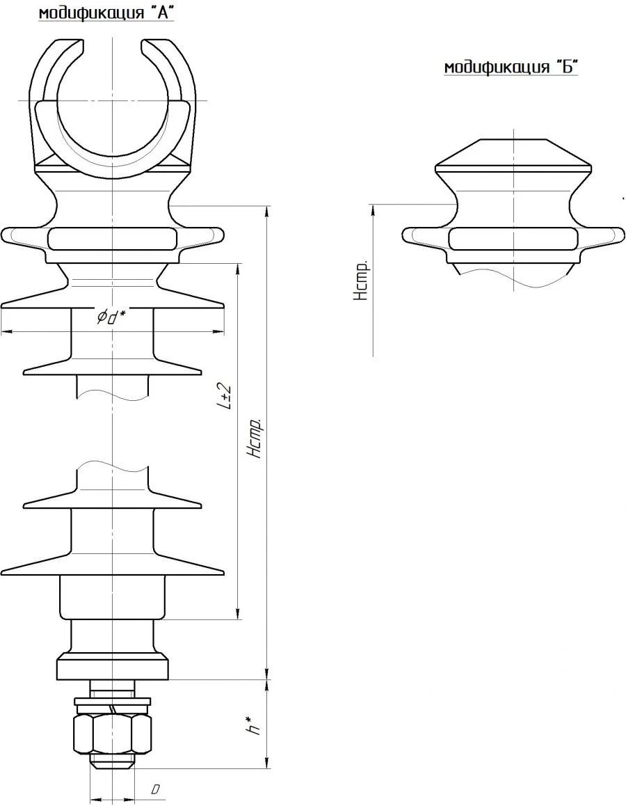 Composite Linear Support Insulator OLSK 12.5-10-B-4