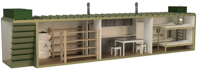 GRINLOS Underground Bunker - Fully Autonomous Monolithic Structure