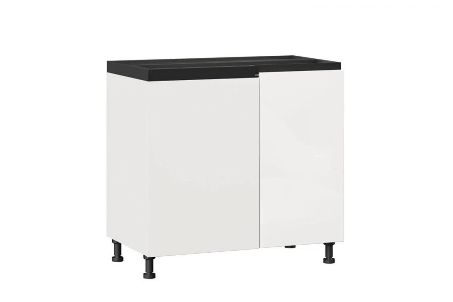 Kitchen Cabinet Facade Sherwood LD.281200.000 Right 1000 (Glossy White/Black)
