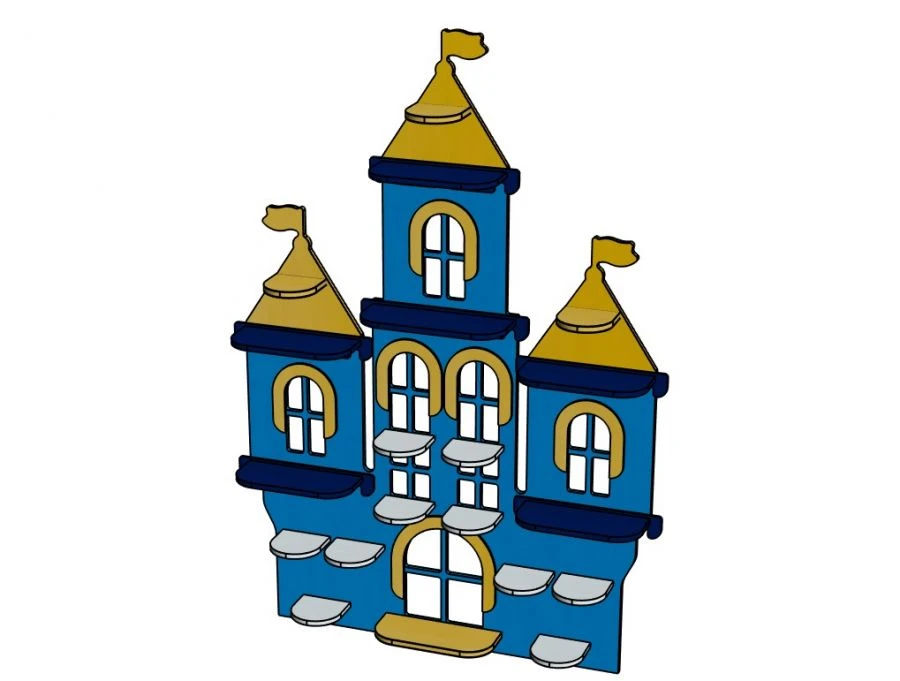 Craft Display Stand "Palace" for Preschool Use - SJ08