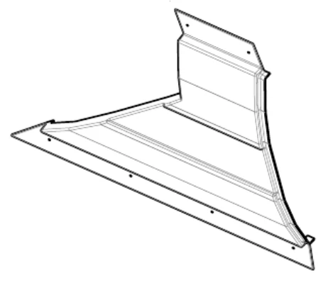Front Ceiling Panel for Tram Cars - Model 71-411.16.21.330