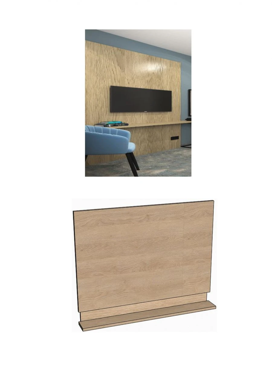TV Wall Panel with Shelf - "MNC" 12 T