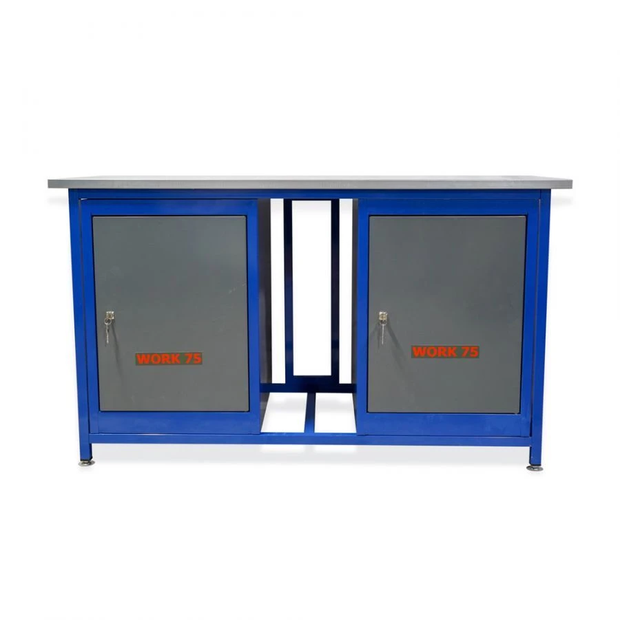 Workbench with Two Cabinets for Assembly and Tool Storage WK1500 (T0-T0)