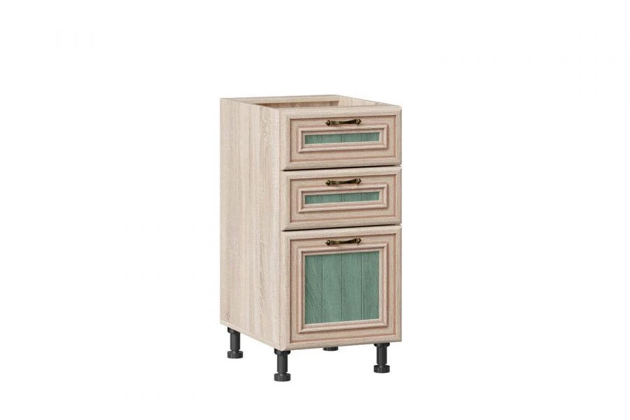 Country LD 245070.000 Facade 400 with 3 Drawers (Light Sonoma/Green Sonoma)