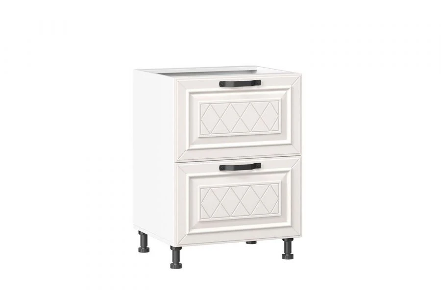 Marina LD.273130.000 Kitchen Cabinet Facade Set with 2 Drawers (600mm, White Textured Oak)