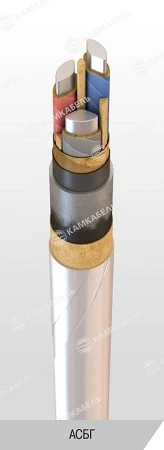 Power Cable with Aluminum Conductors, Insulated Paper, 1 kV, ASBG Model