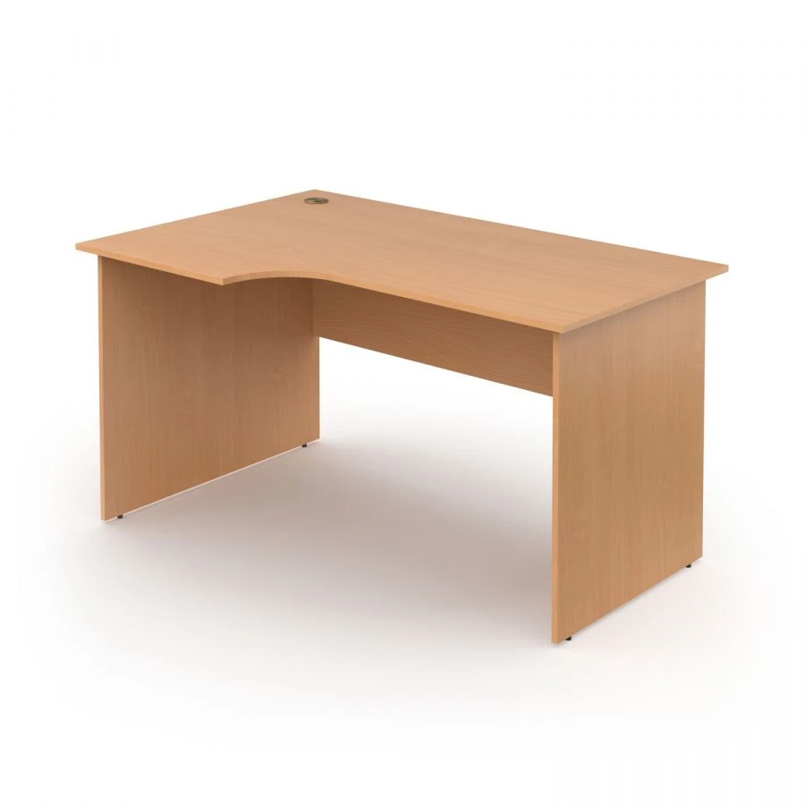 Curved Writing Desk with Adjustable Feet