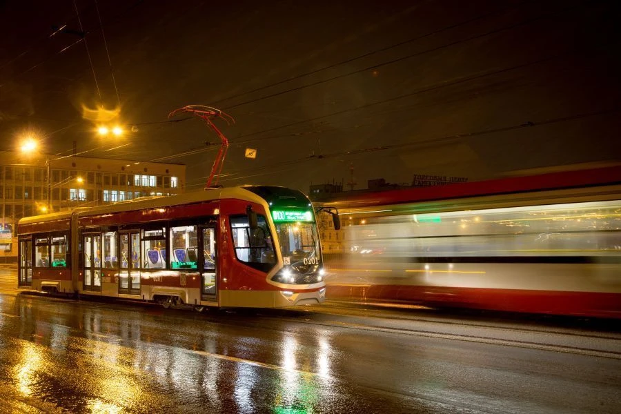 Low-Floor Tram Car Model 71-923M "Bogatyr-M