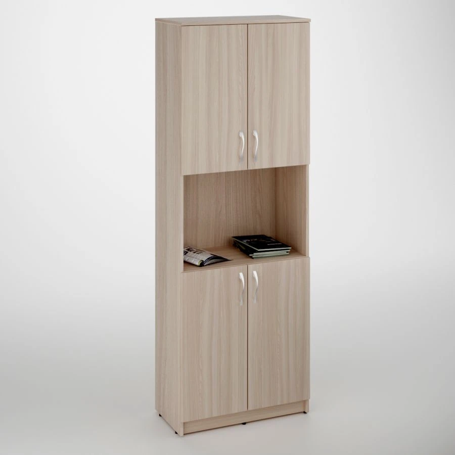Medium Open Office Cabinet with 5 Sections