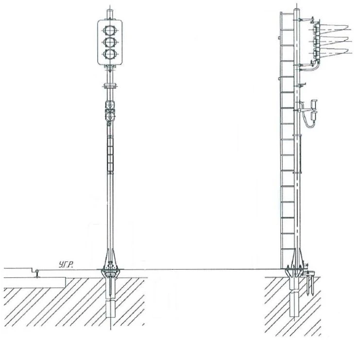 Railway Signal Mast TU 32 ELT 046-13