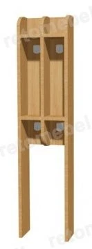 Floor-standing towel rack for two towels