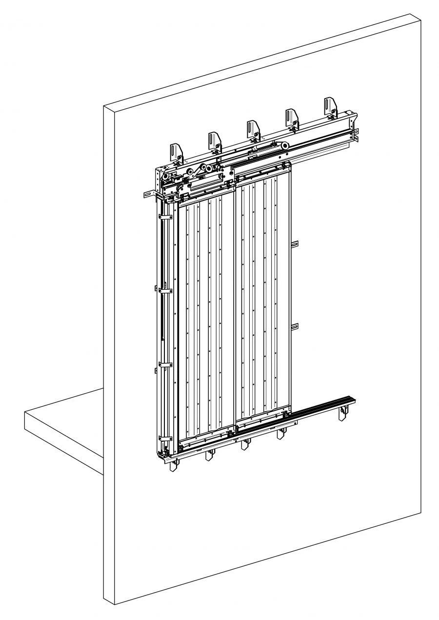 Fire-resistant Elevator Shaft Doors SM.2T.EI30 with Insulation