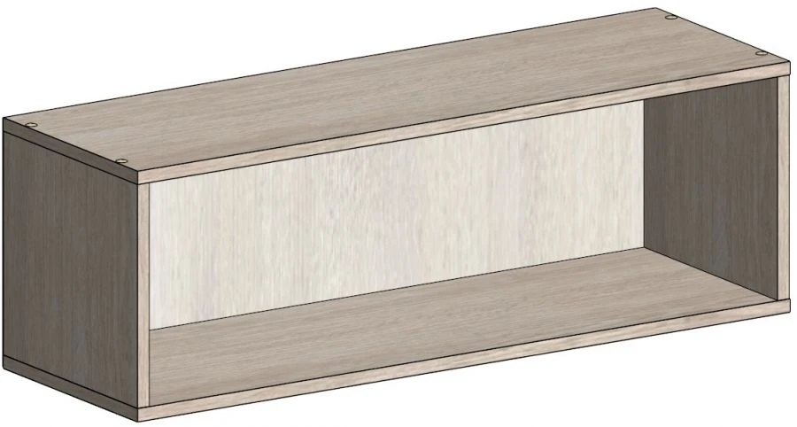 Wall-Mounted Shelf with Side Panels for Home Organization