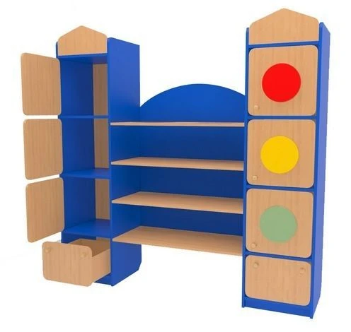 Traffic Light-Themed Kids' Wall Unit with Storage - Model 40091