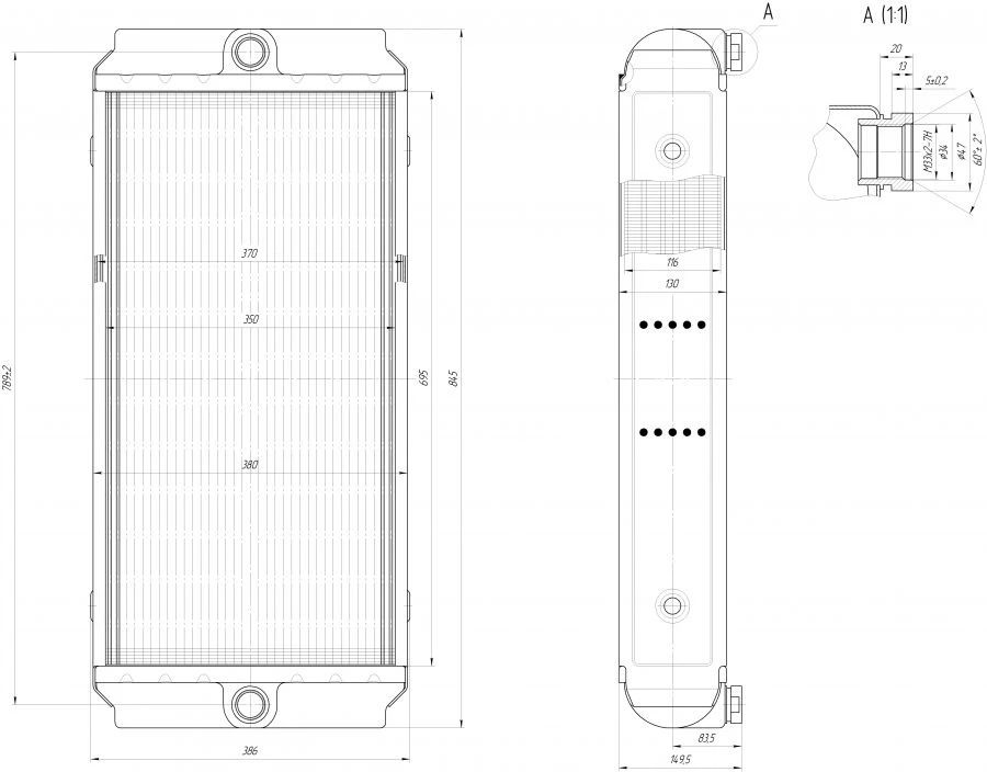 Oil Radiator for Hydraulic Systems LАПМ1300.1013.100
