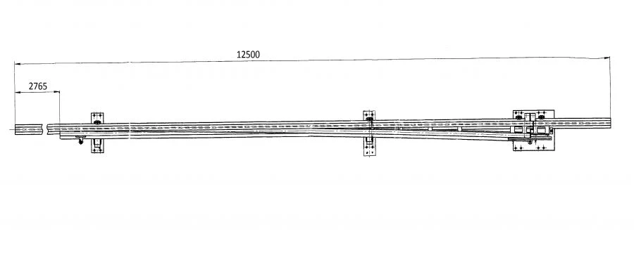 Straight Frame Rail Type R65 with Curved Spike Project 2764.01.000RK2