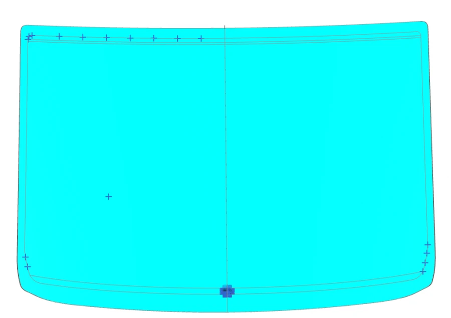 Windshield for GAZ LCV (Color C+G) Code 00223LFW00005