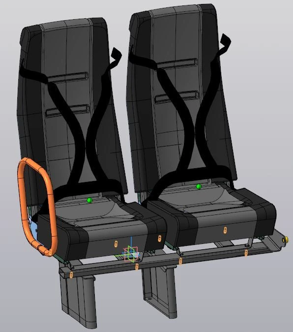 School Bus Passenger Seat 322121.6840013