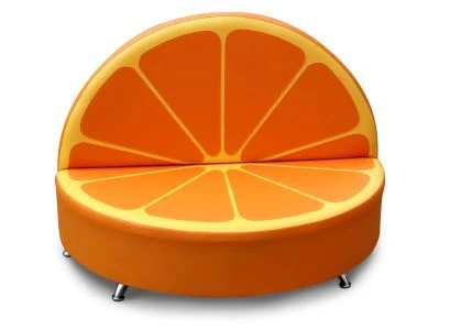 Orange Eco-Leather Sofa for Preschool Children - Model 459