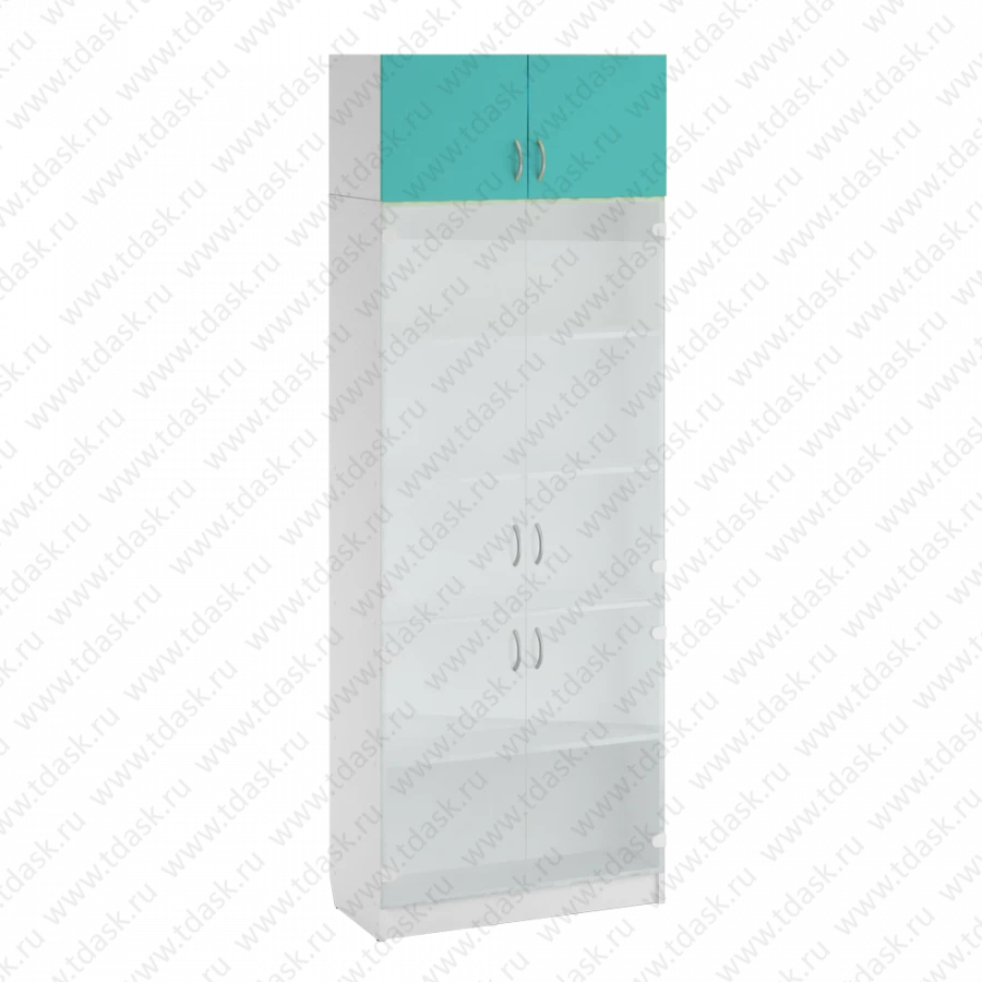 Document Cabinet with Shelves and Glass Doors, Model ШК.13.05