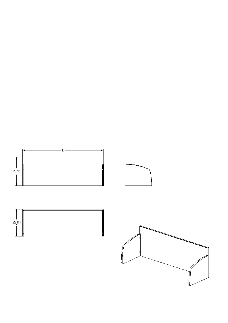 Corner Screen for Workspace Zoning (EU Series)