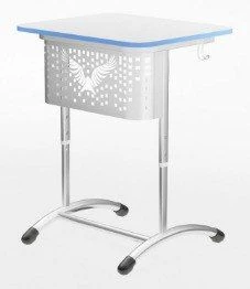 Adjustable Student Desk with Tilted Top, Semi-Automatic Height Adjustment (Gas Lift), SUsOS