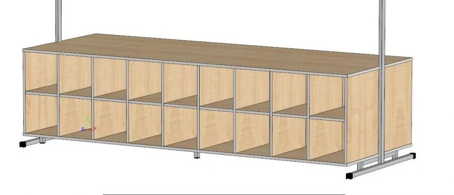 Shoe Storage Cabinet with Compartments