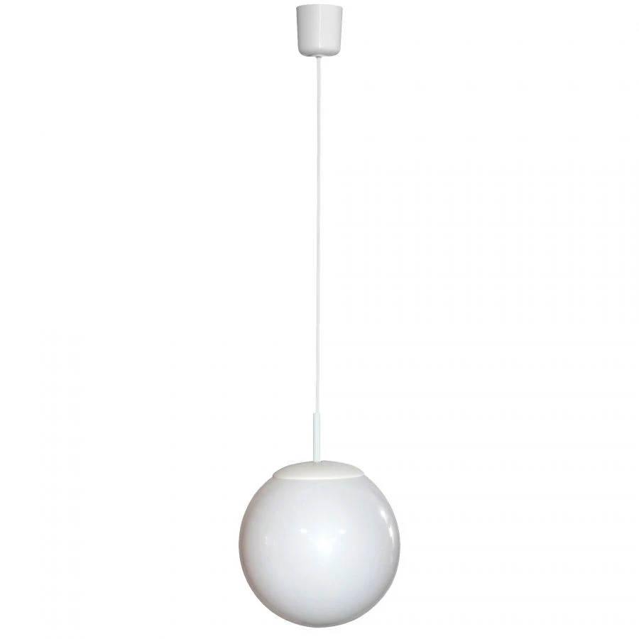 Modern Hanging Light Fixture, 250 NCO 17-150-304, Opal PMMA with White Cord