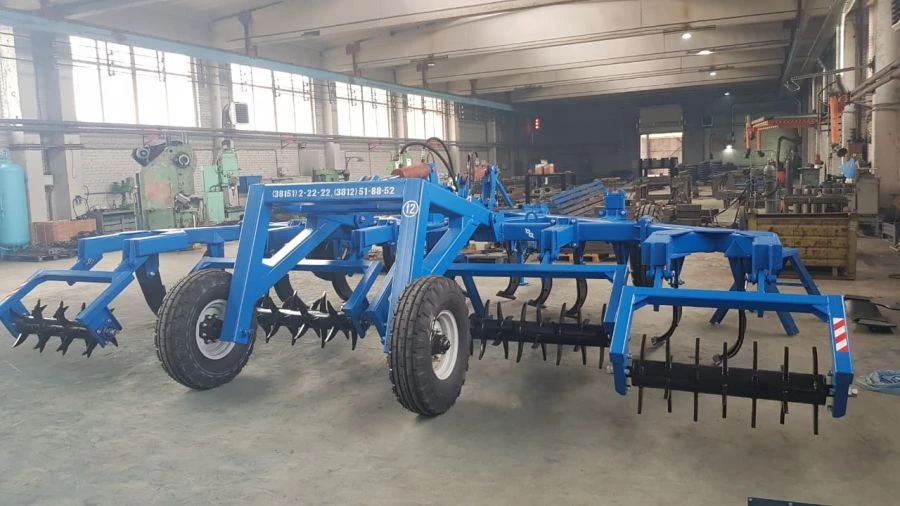 Chisel Plow Semi-Trailer PЧП-6 for Soil Tilling