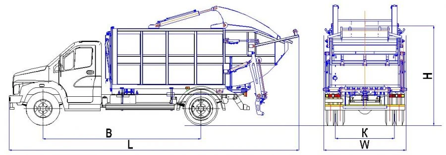 Rear Loading Garbage Truck MK-1545-04