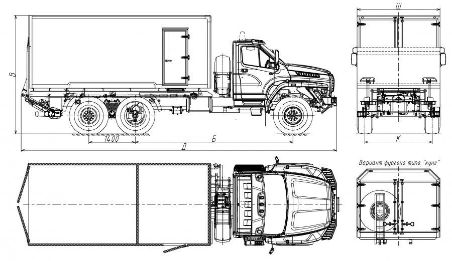 Diesel Truck Model 5777CP without Crane on Ural 4320-72 Chassis