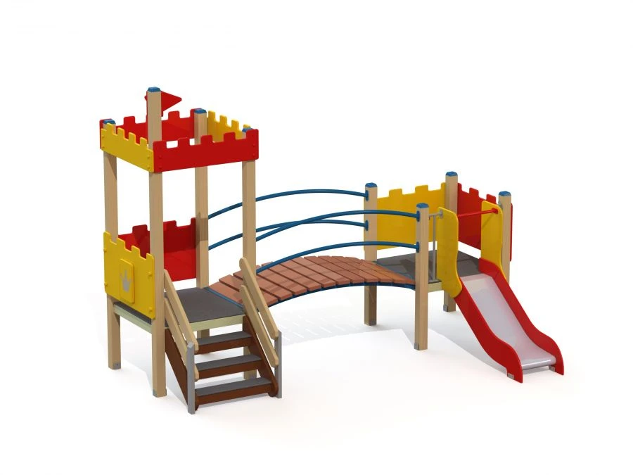 Children's Play Complex with Two Towers - Model DIC 2.095