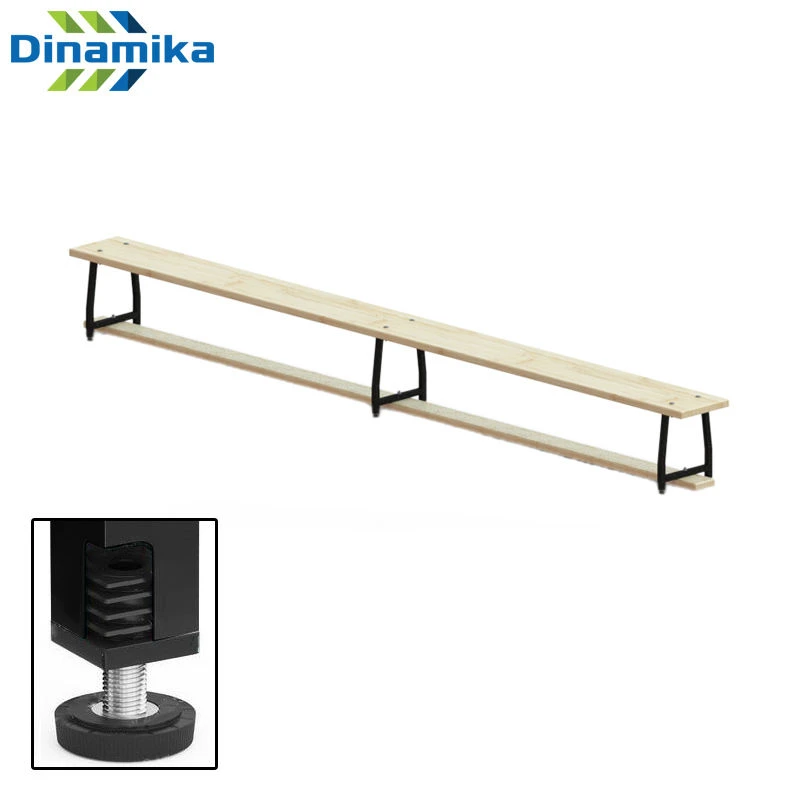 Pine Gymnastics Bench with Metal Legs