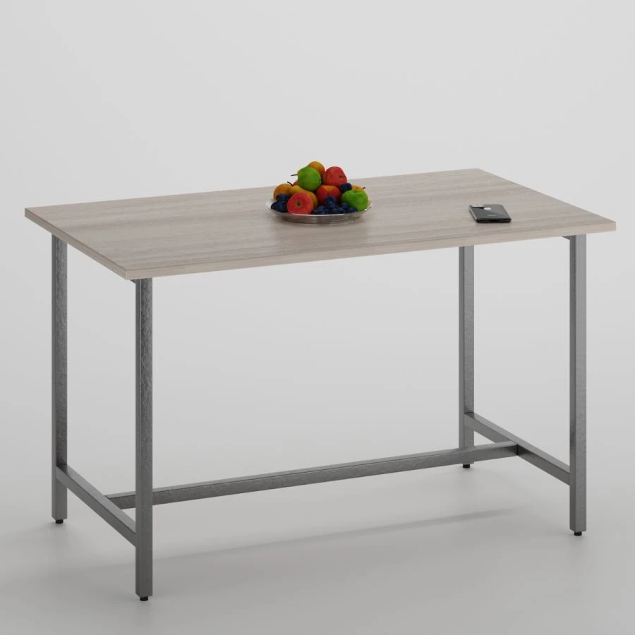 Reinforced Dining Table with Metal Frame