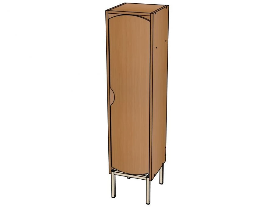 Sectional Wardrobe with Decorative Doors on Metal Frame/ Model ШД03