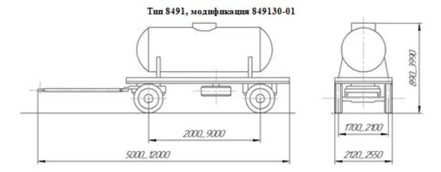 Water Transportation Trailer for Technical Needs - Model 849130-01
