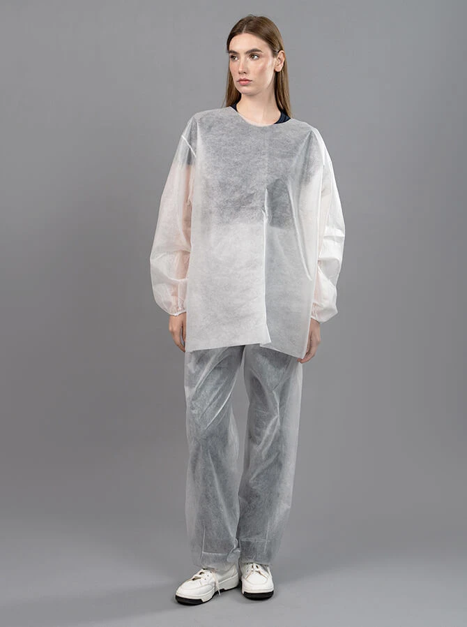 Protective Elastic Waist Pants for Workplace Safety Made of Spunbond Material